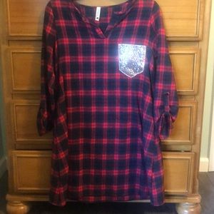 Pomelo flannel dress